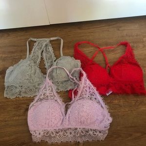 Set of 3 aerie bralettes